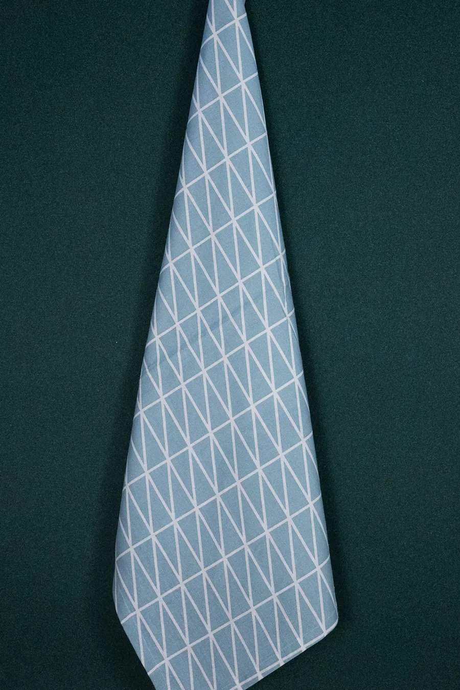 Light Blue Parallel Line Stripe Print Hand Towel (Set of 2)