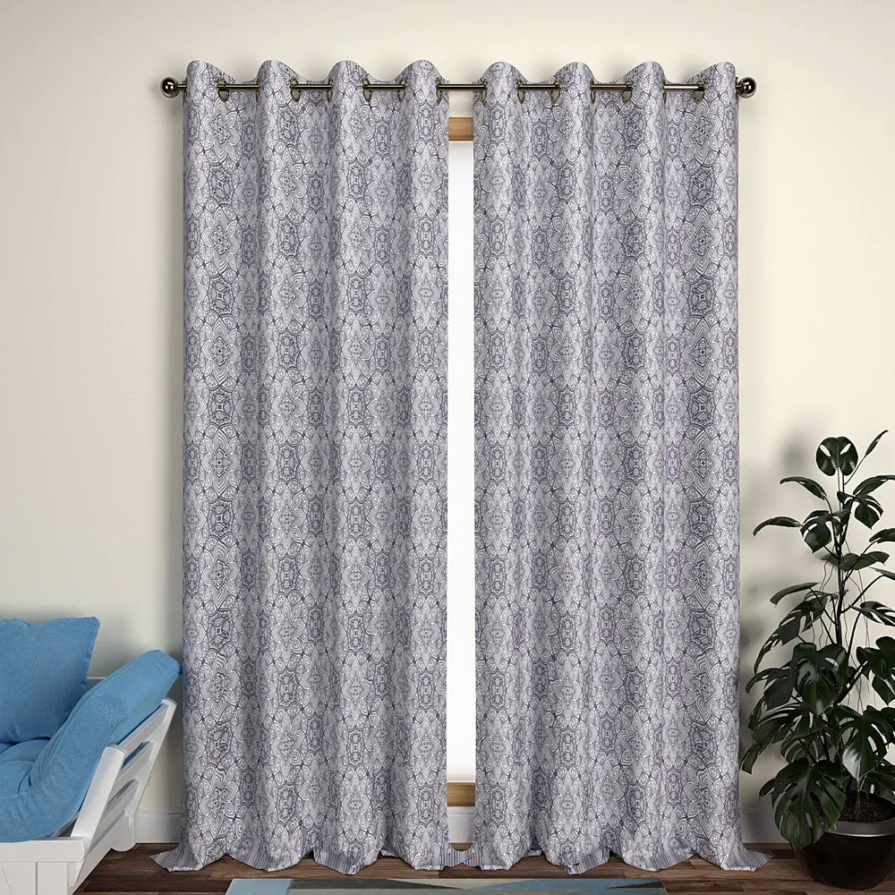 Lilac Neat Floral Aesthetics Window Curtain