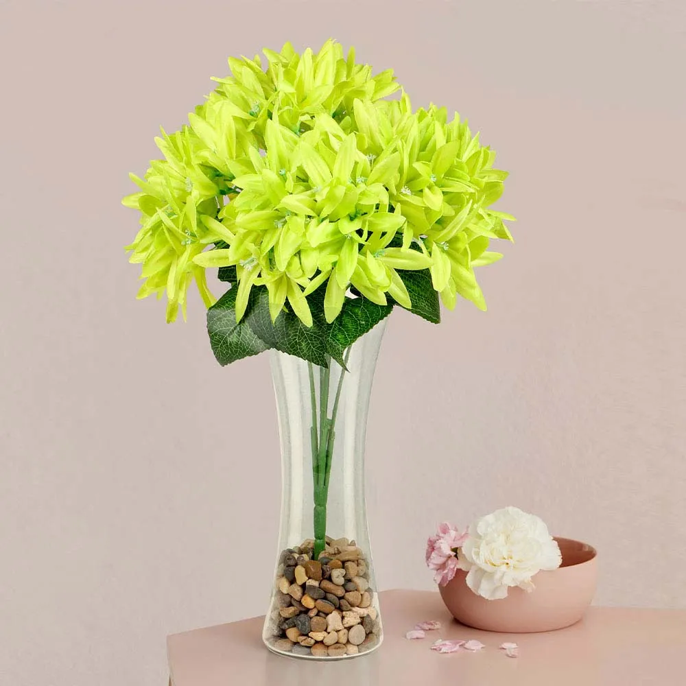 Lime Green Artificial Silk Flower Bunch