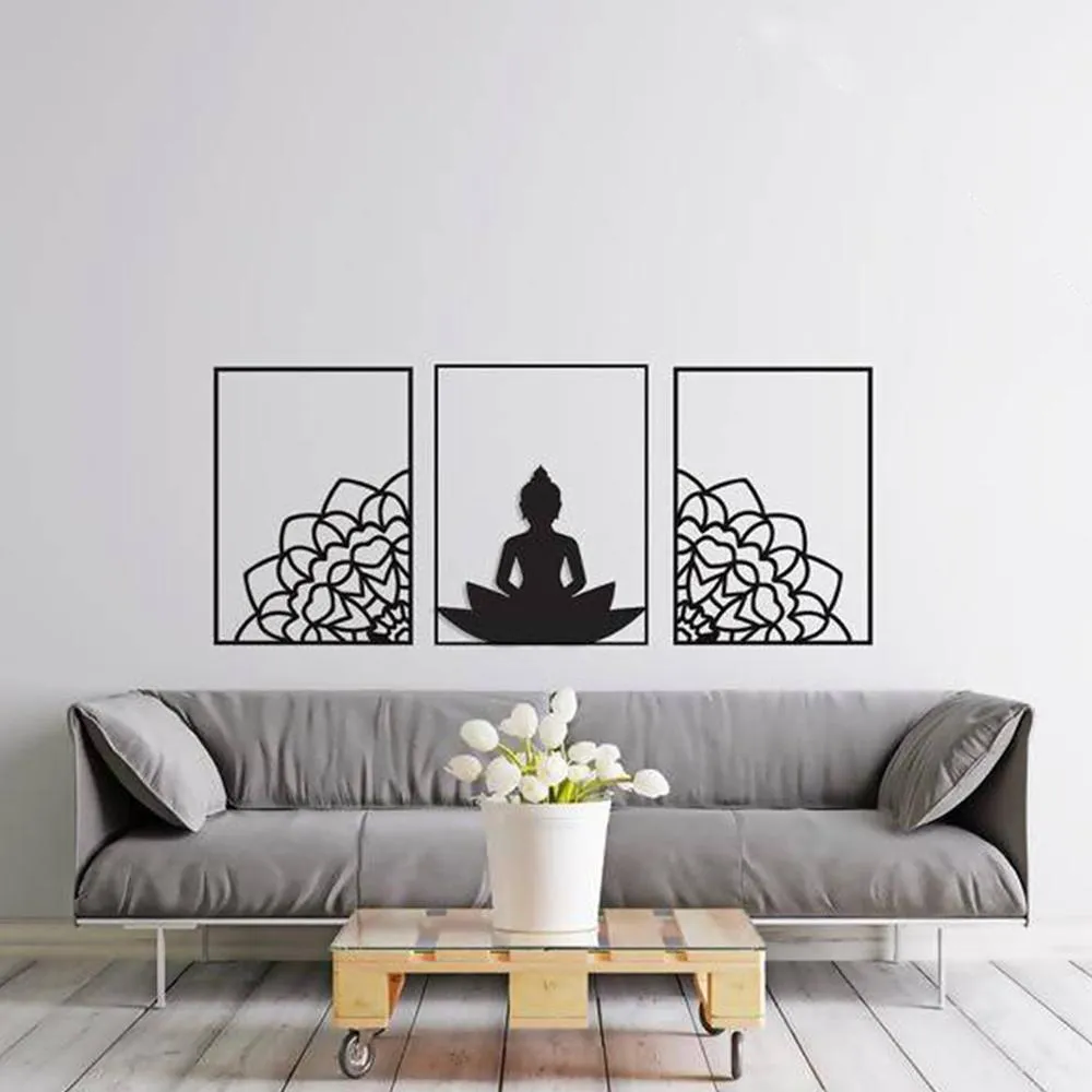 Lotus Buddha Wall Art (Set of 3)