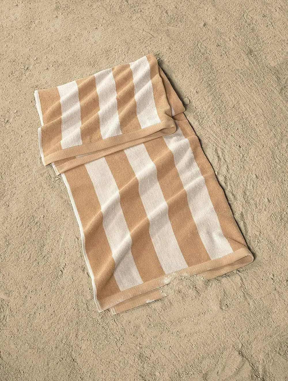 Lushomes Beige & White Pool Towel for Men & Women (1 piece)