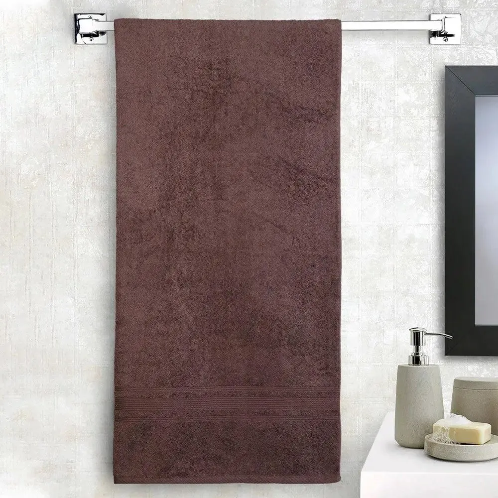 Lushomes Chocolate Brown High-Quality Turkish Bath Towel (1 piece)