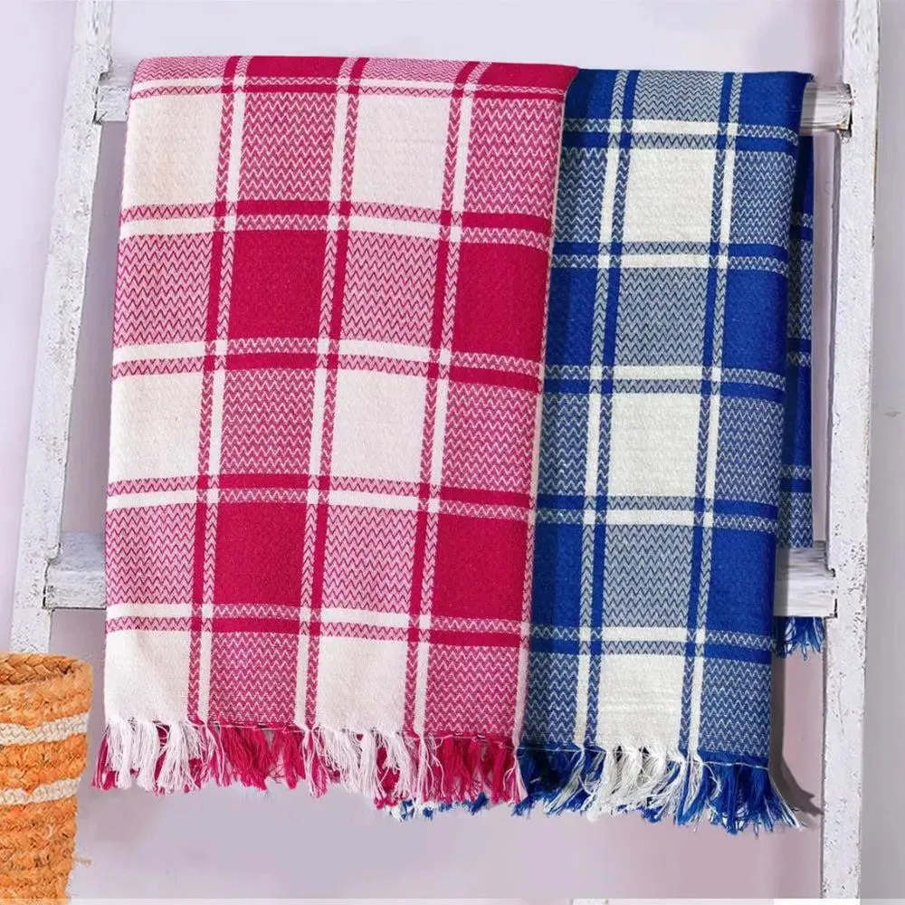 Lushomes Cotton Full Size Best Bath Towel Combo (Pack of 2)