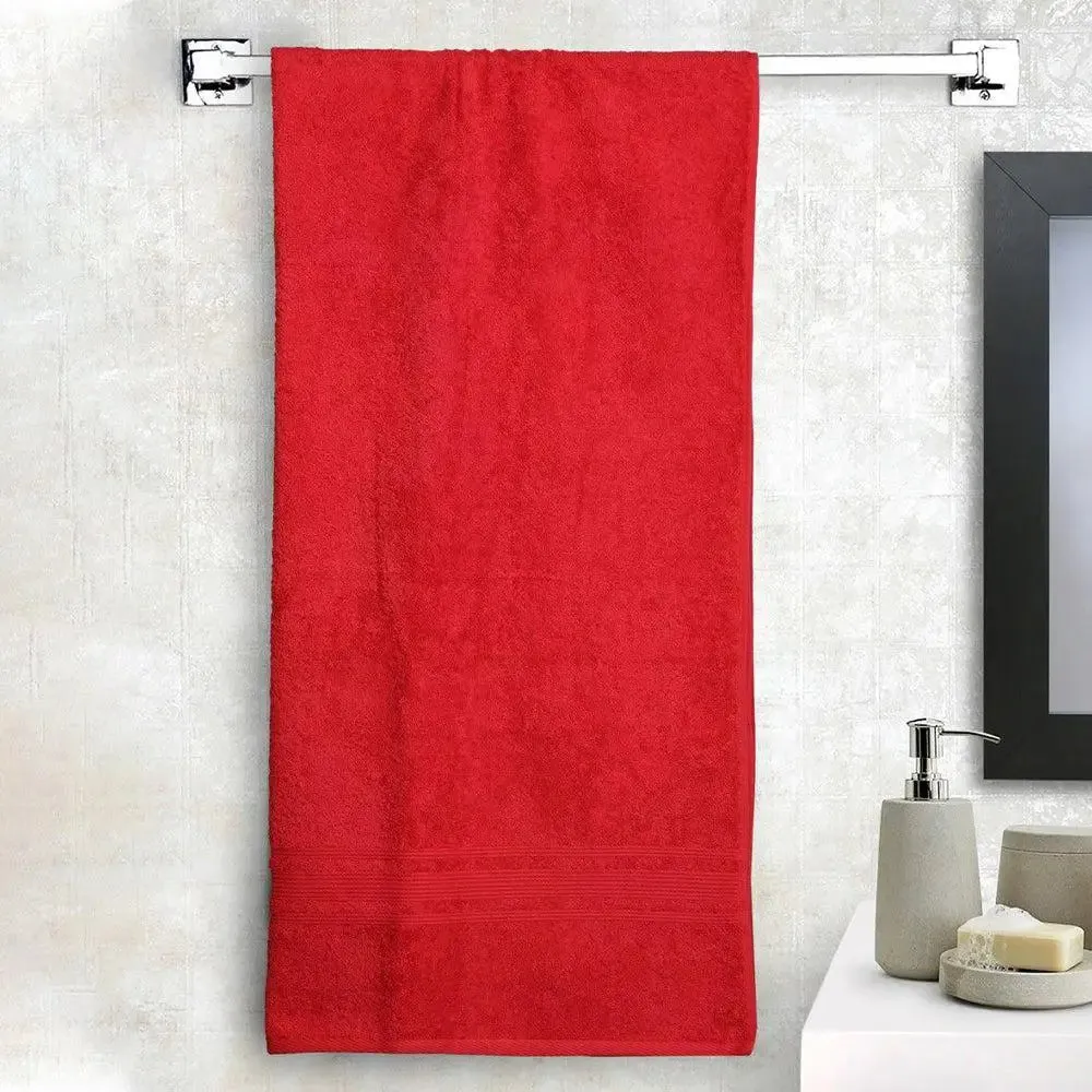 Lushomes Hibiscus Red Super Soft Turkish Bath Towel (1 piece)