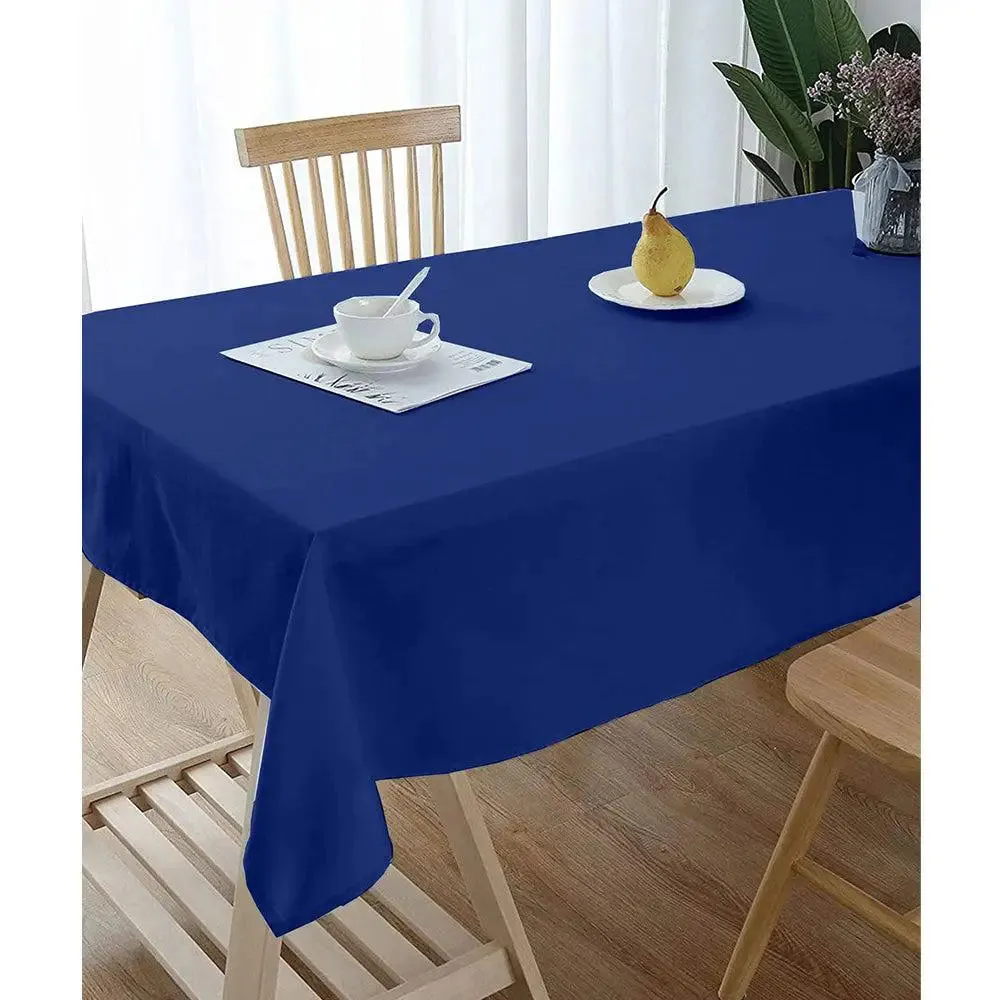 Lushomes Ink Blue Classic Plain Dining Table Cloth (Pack of 1)