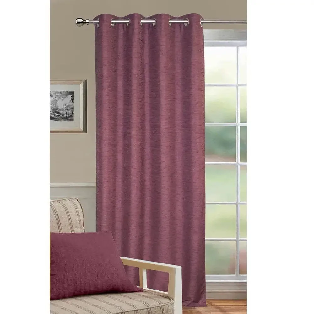 Lushomes Light Purple Matka Silk Curtain for Long Door (Pack of 1)