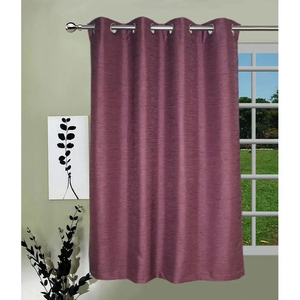 Lushomes Light Purple Matka Silk Window Curtain