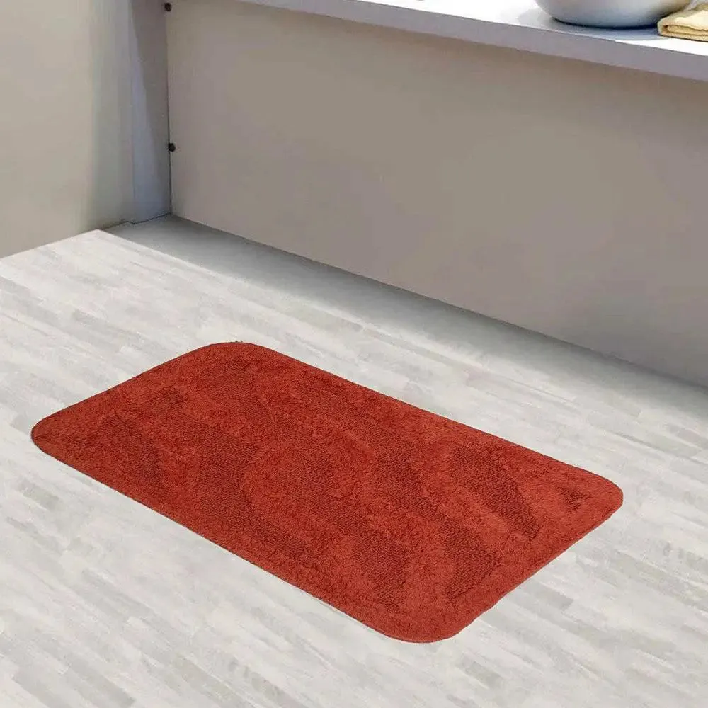 Lushomes Non-Slip Cotton Tobassco Bath Mat