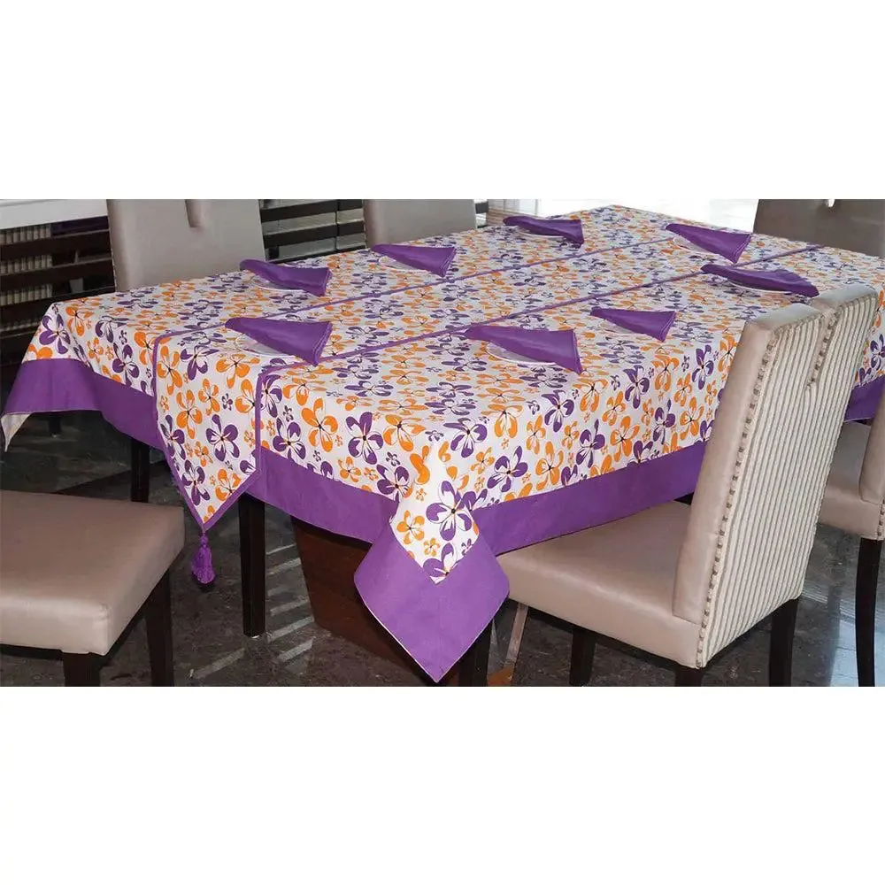 Lushomes Printed 8 Seater Table Linen Set (Pack of 10)