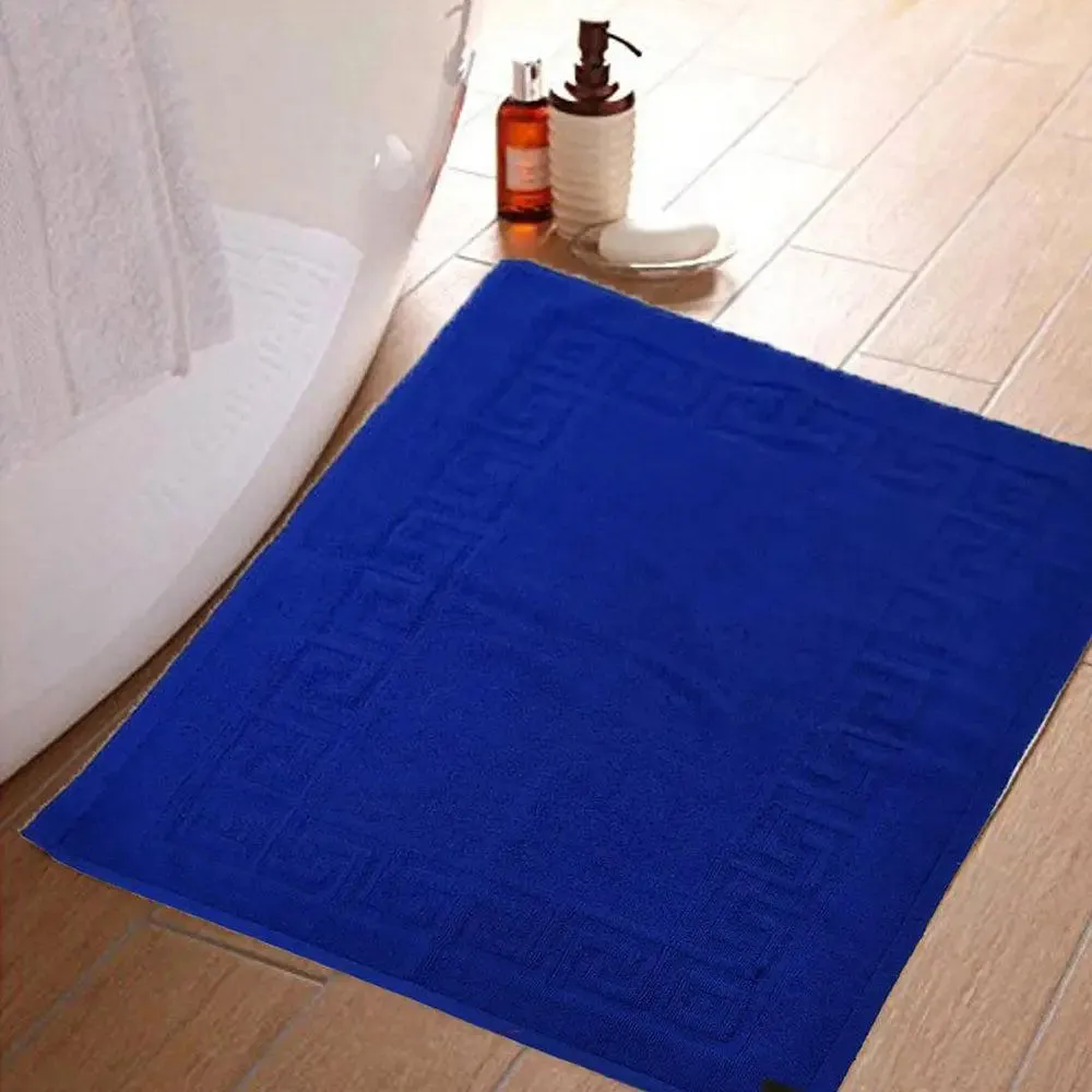 Lushomes Terry Cotton Royal Blue Spa Bathmat