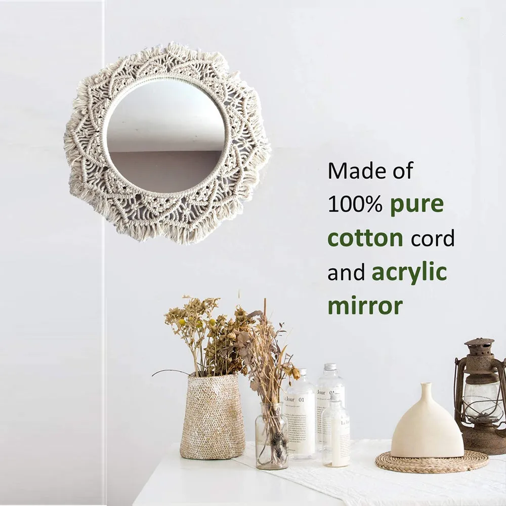 Macrame Traditional Boho Round Mirror