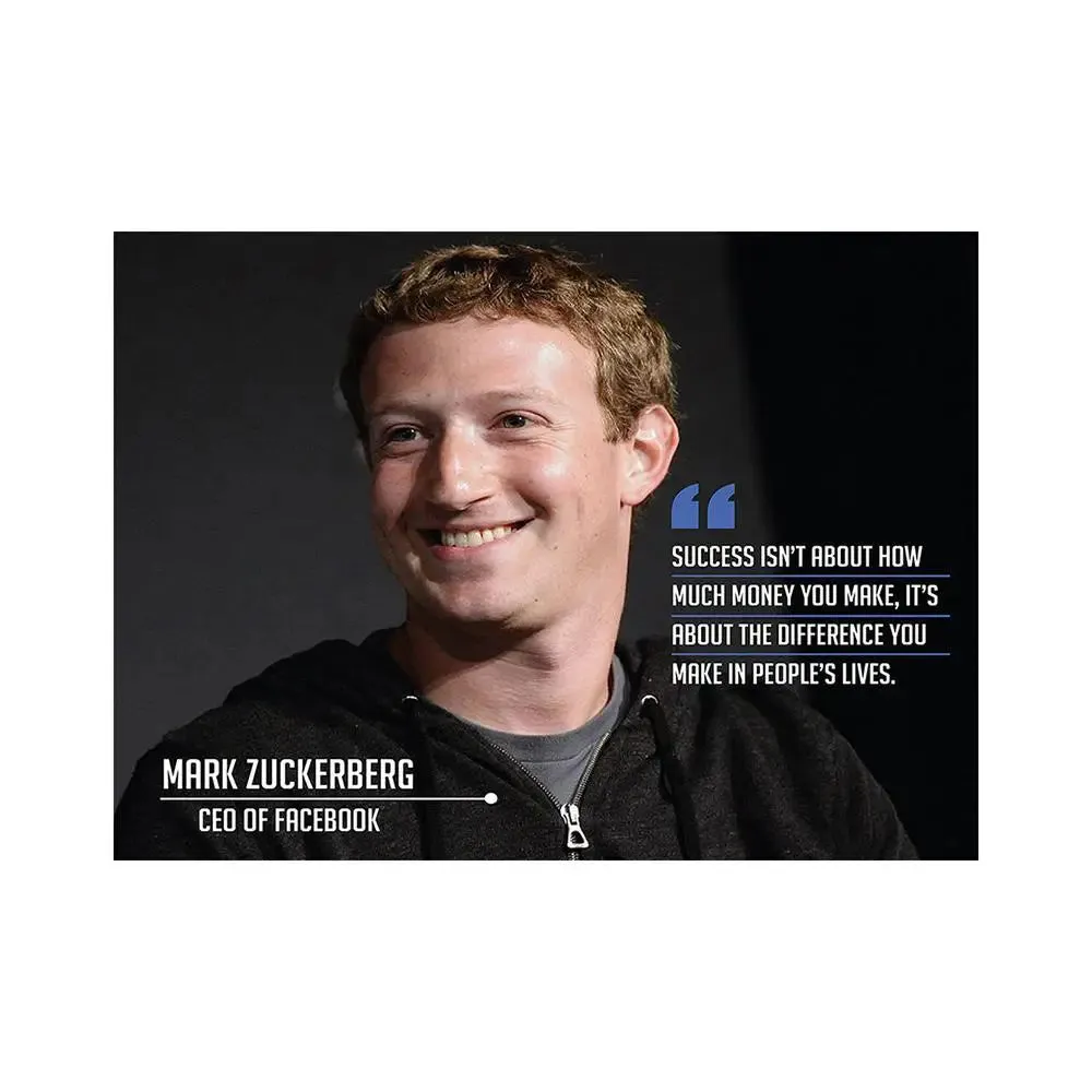 Mark Zuckerberg Quote  Poster