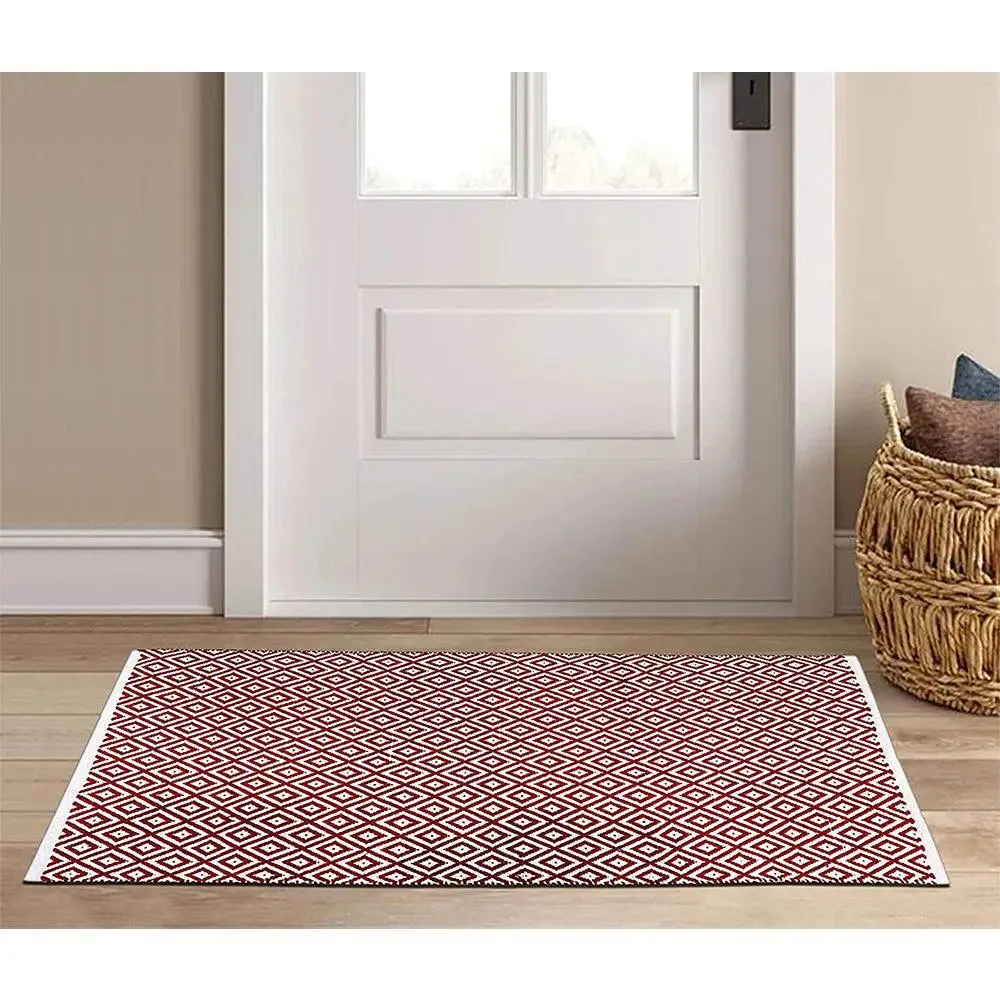 Maroon Designer Handwoven Area Rug (60 x 120) cm