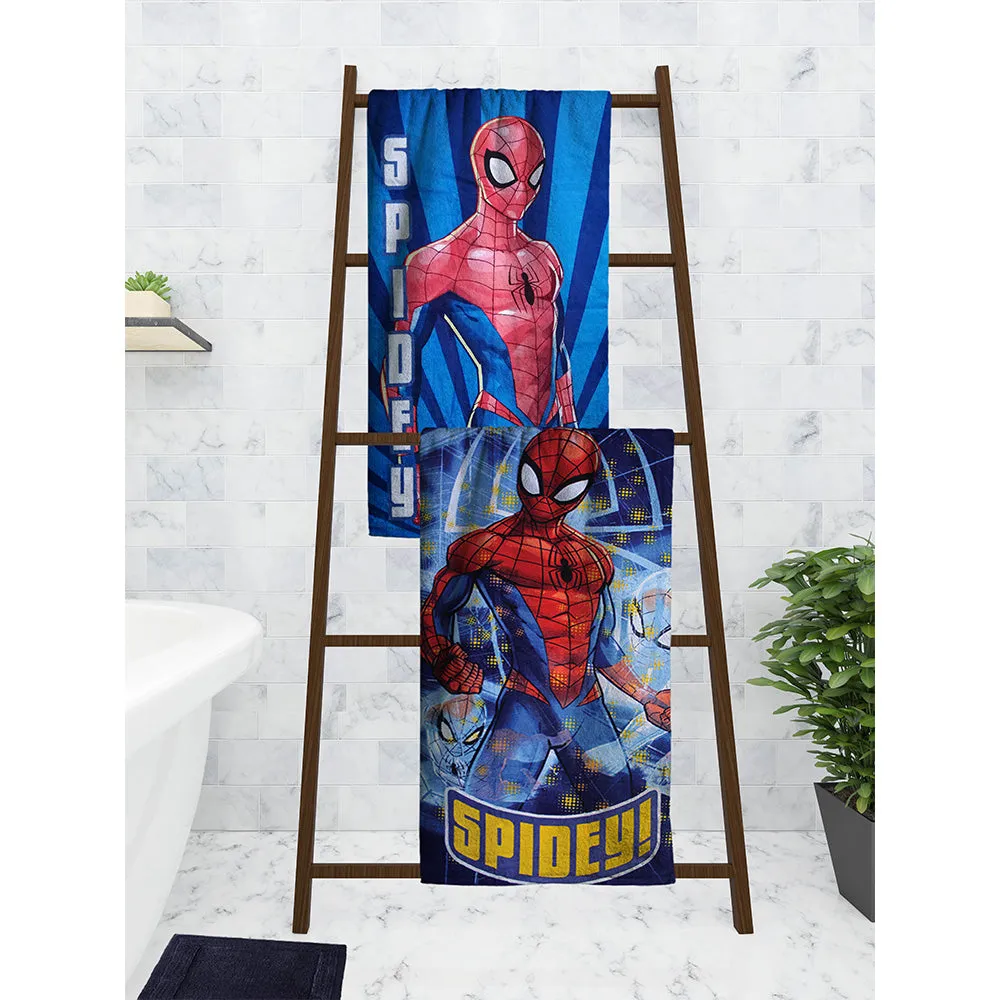 Marvel Blue Spiderman Kids Bath Towels Set Of 2