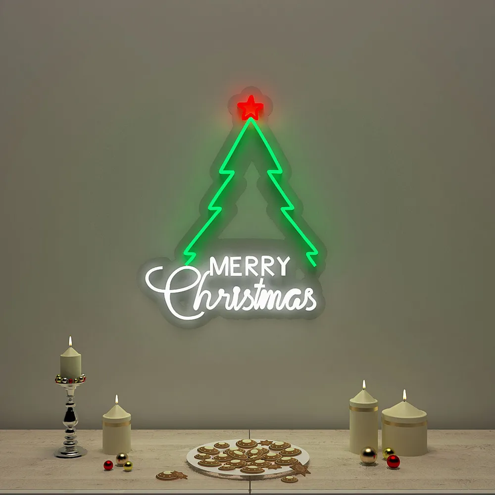 Merry Christmas Tree LED Neon Light