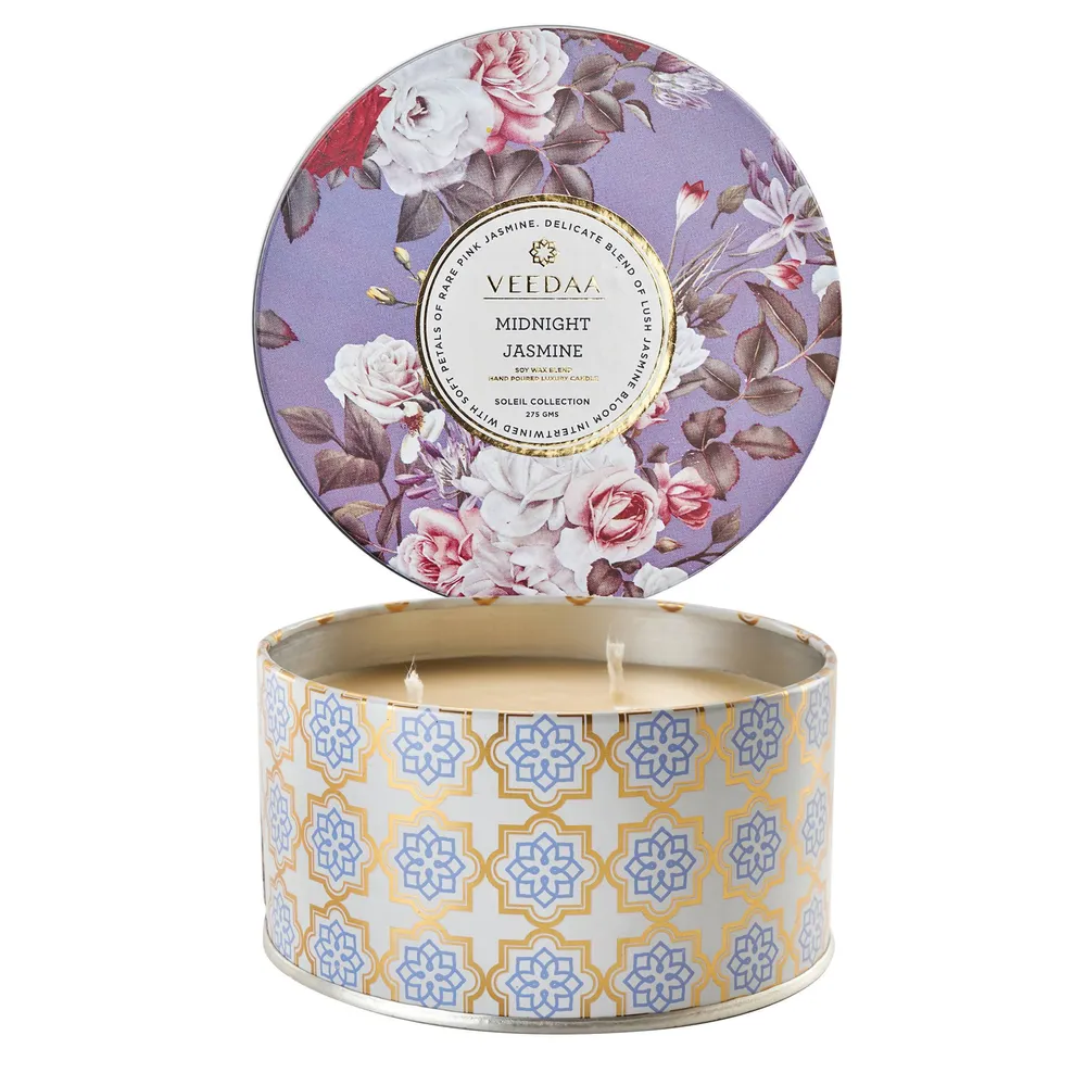 Midnight Jasmine 3 Wick Tin Scented Candle