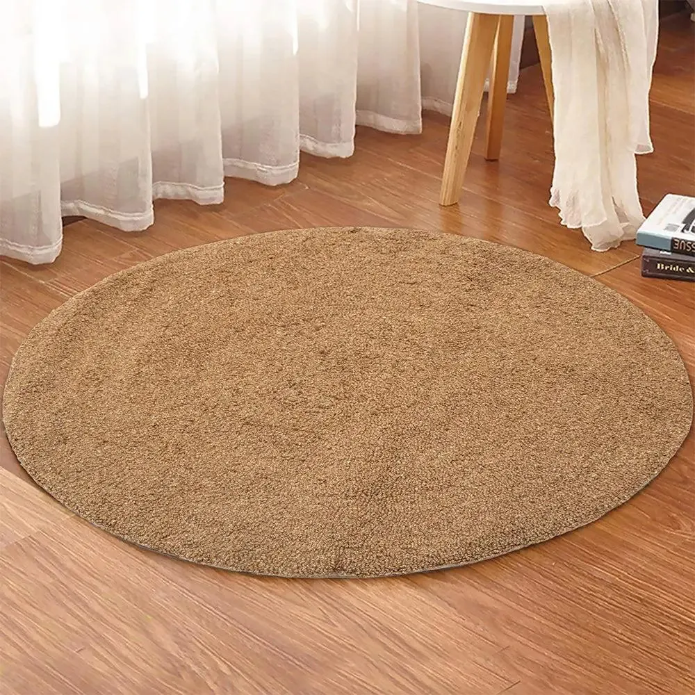 Minimalist Brown Woolen Carpet 3 ft