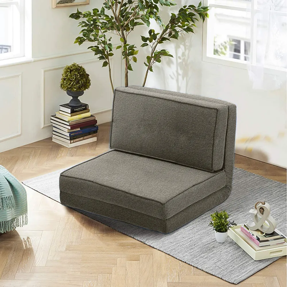 Modern Brown High Back Resting Floor Sofa