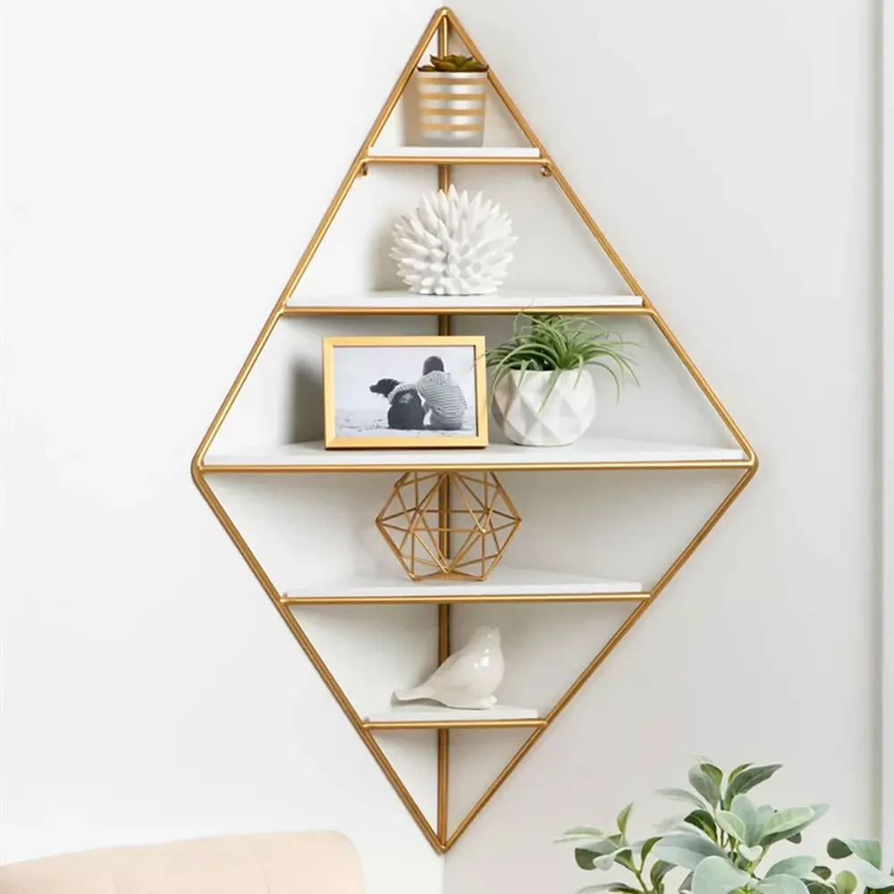 Modern Corner Shelf In Diamond Shape