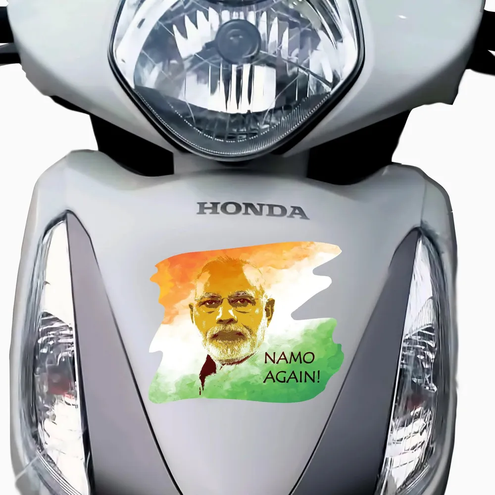 Namo Again Narendra Modi Ji DIY Vinyl Scooty Sticker