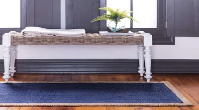 Navy Blue Tint Classic Jute Rug