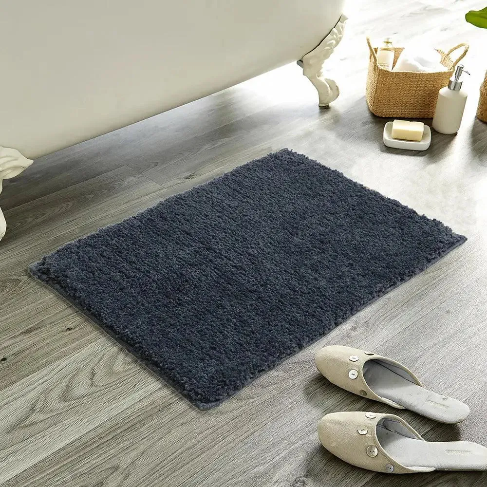 Navyblue Microfibre Premium Plain Bathmat (40 x 60) cm