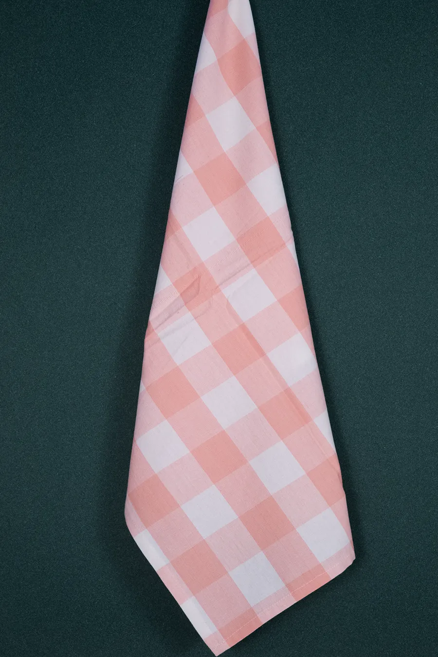 Pink White Checked Hand Towel (Set of 2)