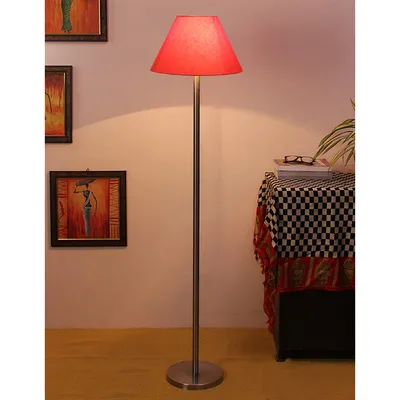 Premium Conical Designer Metal Floor Lamp With Cotton Shade