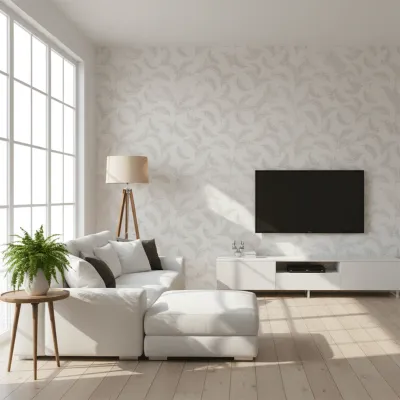 WallMantra Premium Feather Grace Contemporary Vinyl Wallpaper