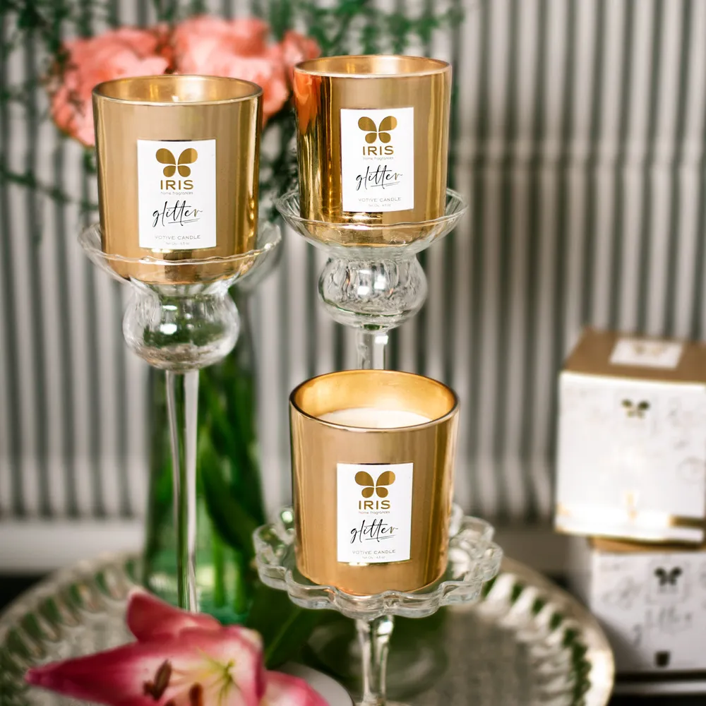 Premium Golden Musk Scented Candle Gift Set for Valentine's Day