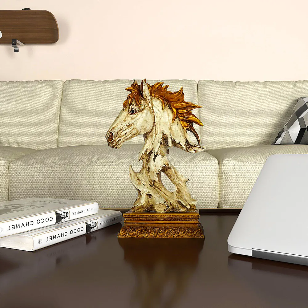 Princely Stallion Bust Figurine