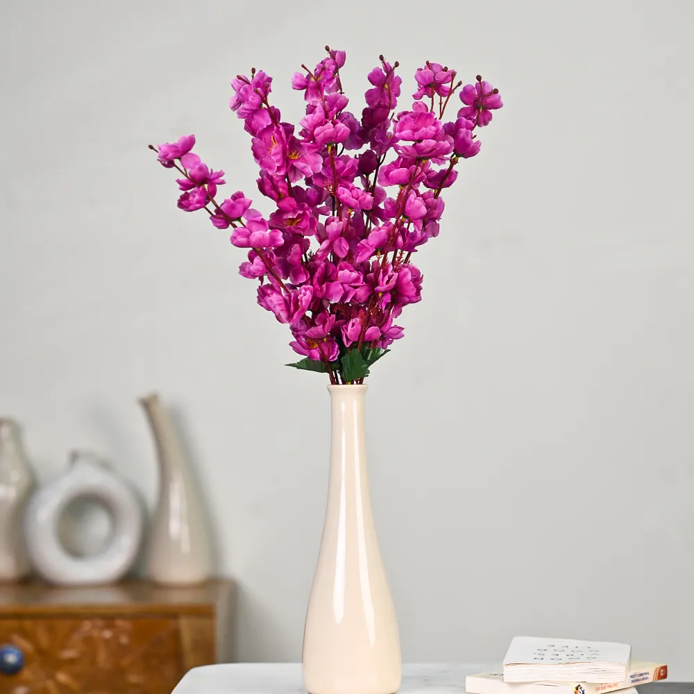 Purple Artificial Blossoms Set Of 2