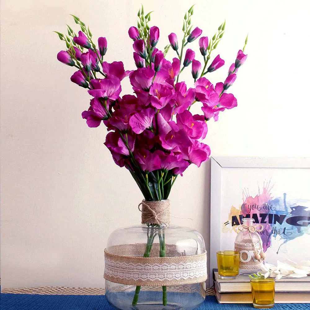 Purple Cherry Blossom Artificial Flower Bunch