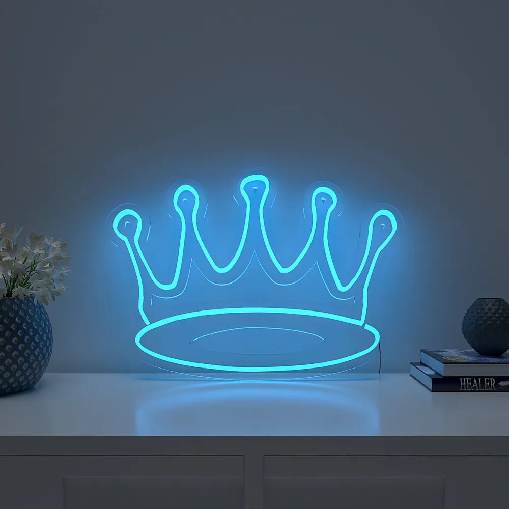 Queen Crown Warm Neon Light