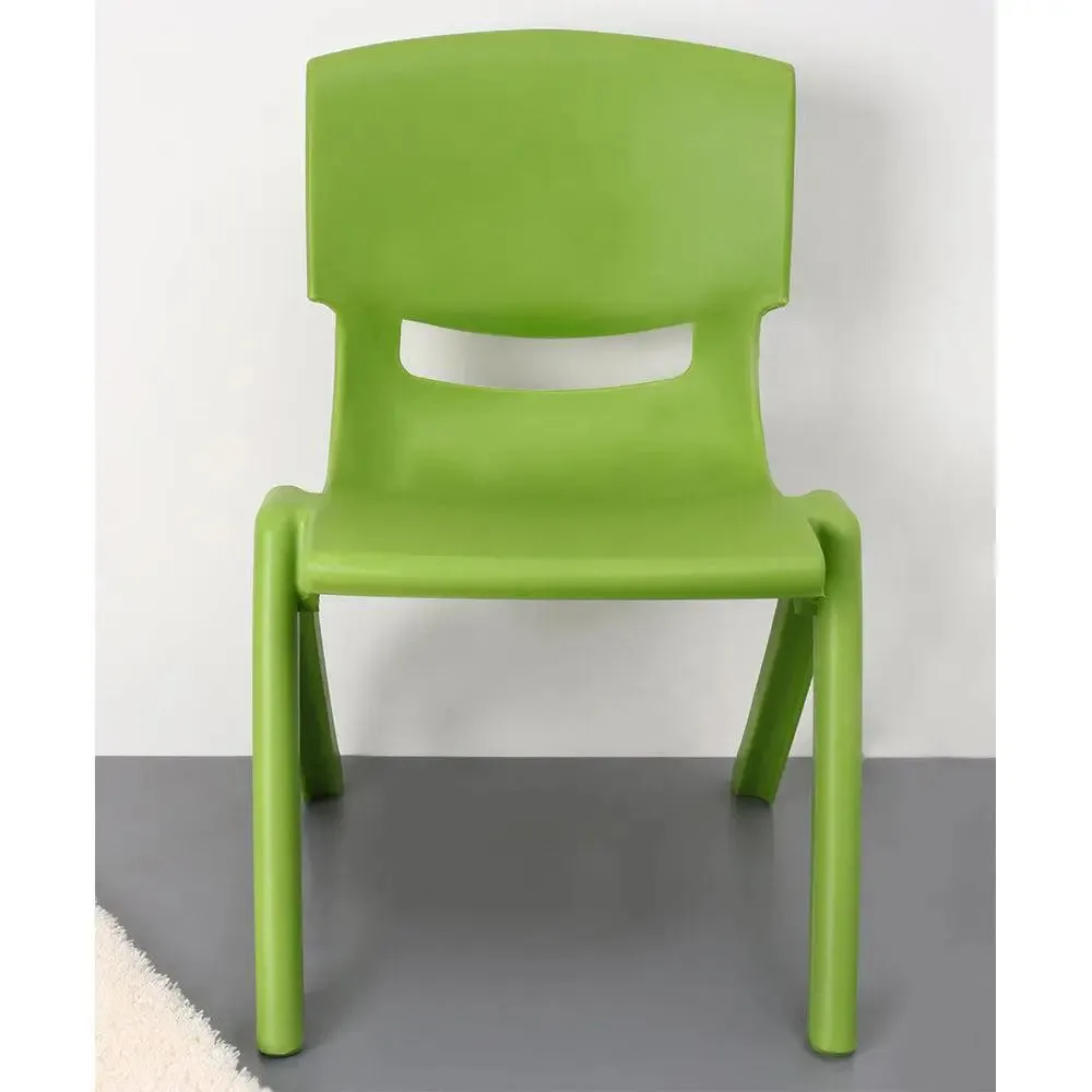 Quirky Green Kids Plastic Chair with Sturdy Legs