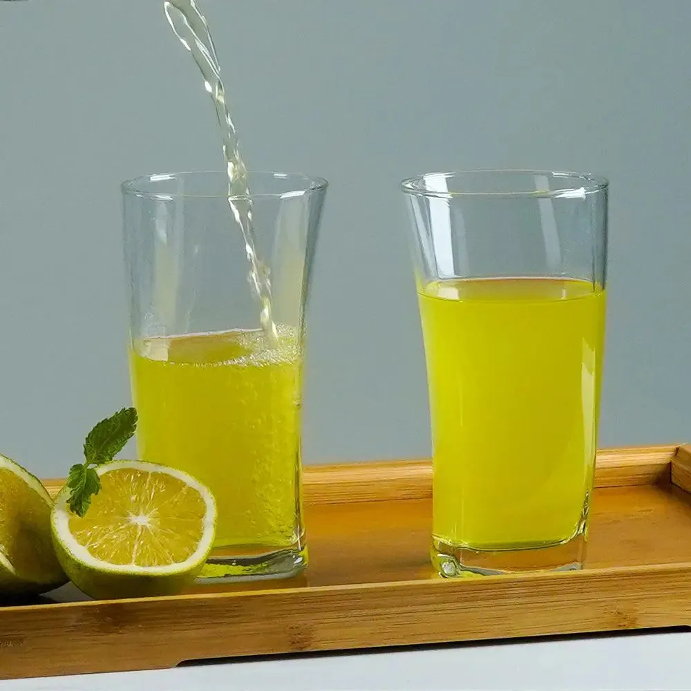 Quirky Tilted Crystal Clear Juice Glass (Large)