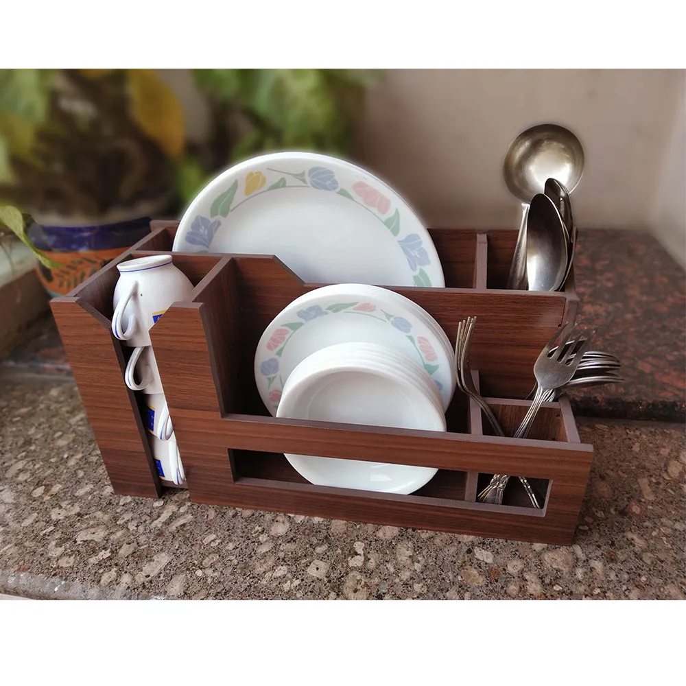 Raytrees Wooden Kitchen Organizer (Brown)