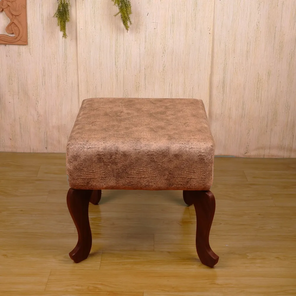 Raytrees Wooden Sitting Pouffe with one Cover