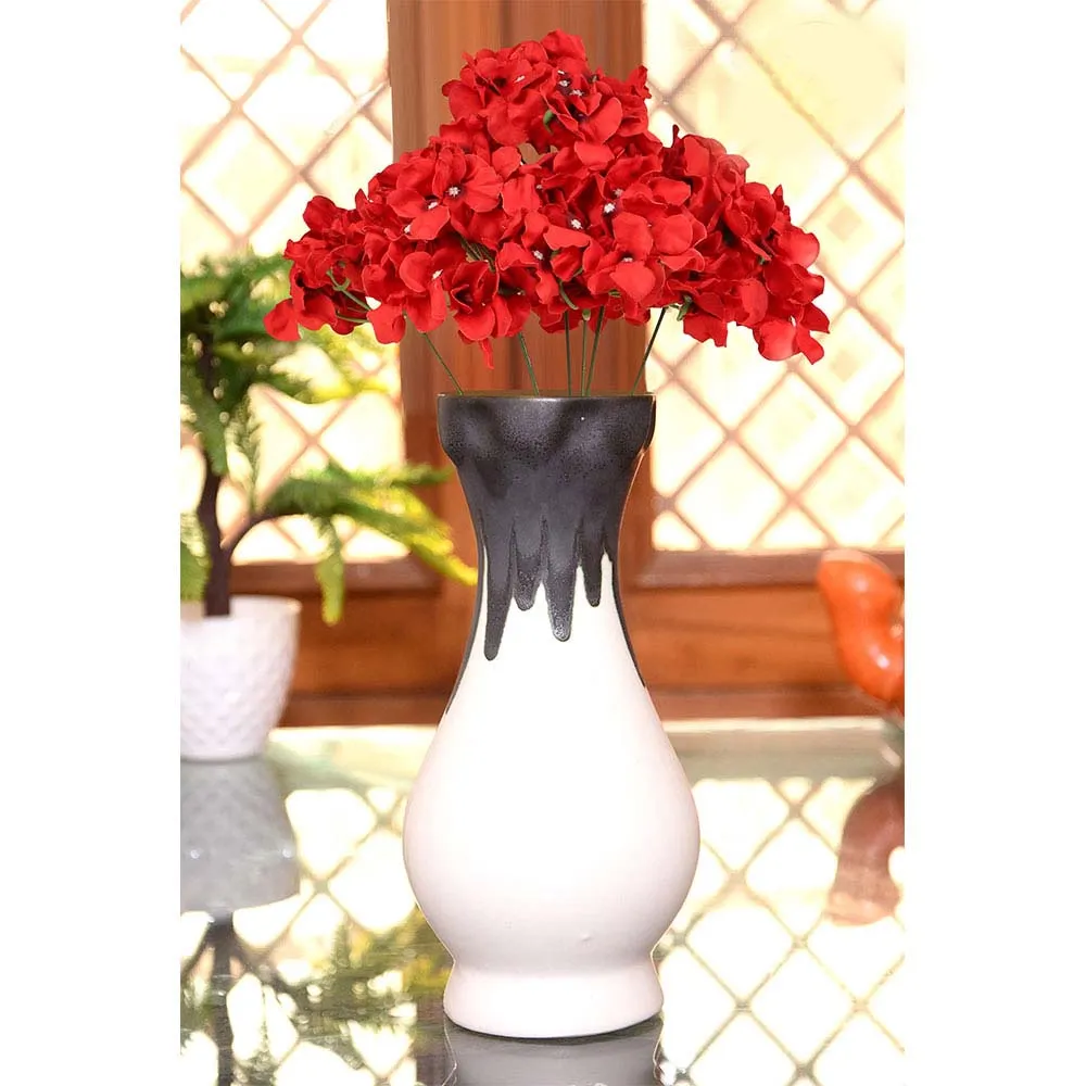 Red Holla Berry French Hydrangea Artificial Flower Stick