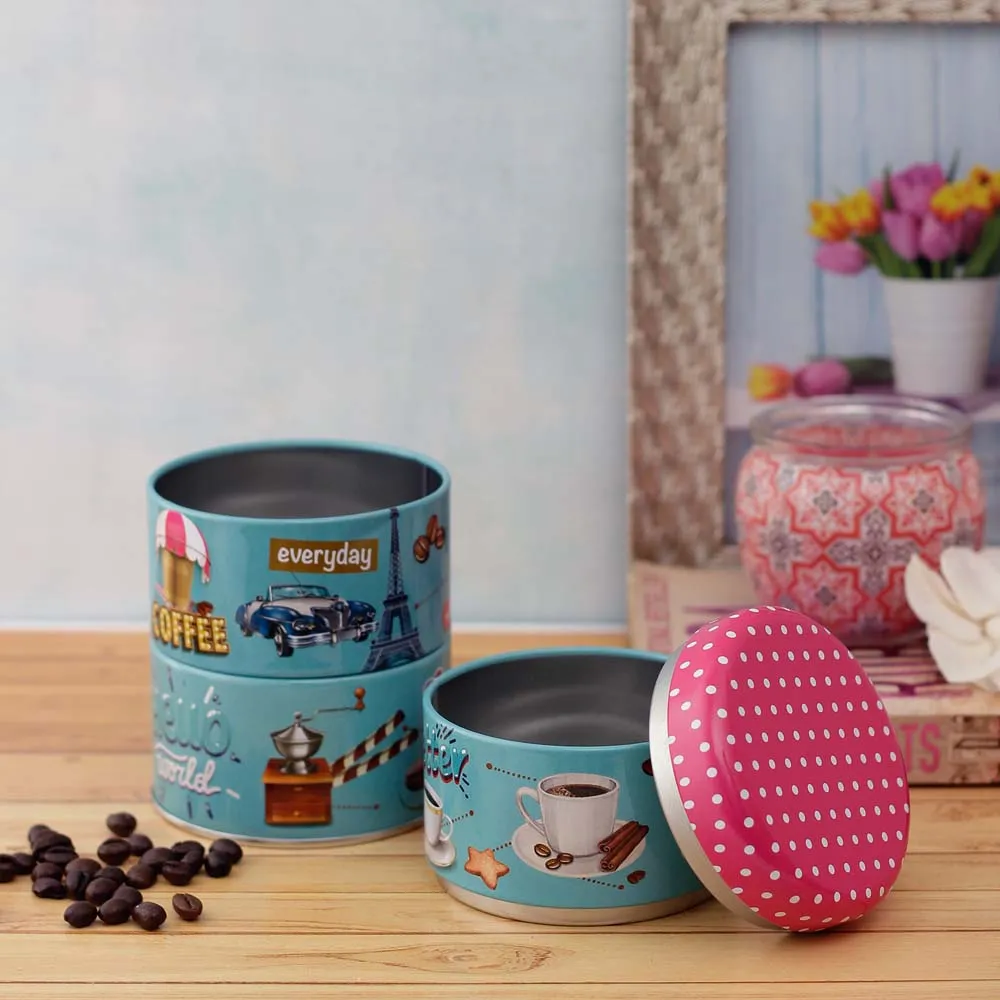 Retro Coffee Trinket Storage Organizer - Blue