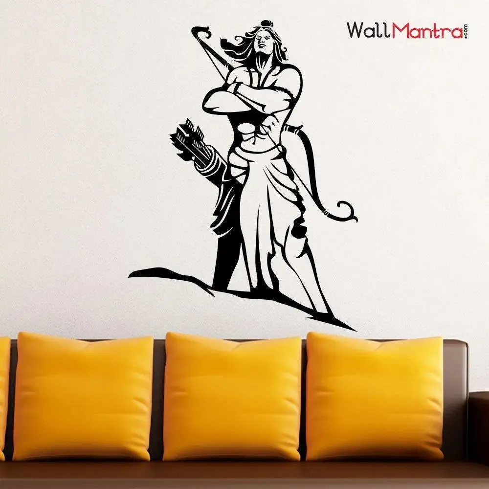 Righteous Lord Rama Wall Sticker High Quality Self Adhesive Viny