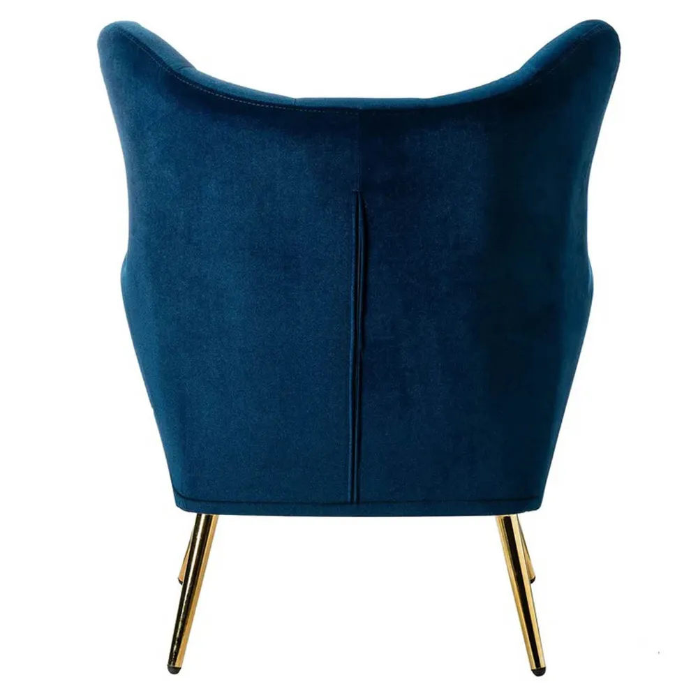 Royal Blue Tufted Velvet Lounge Chair Single chair WallMantra