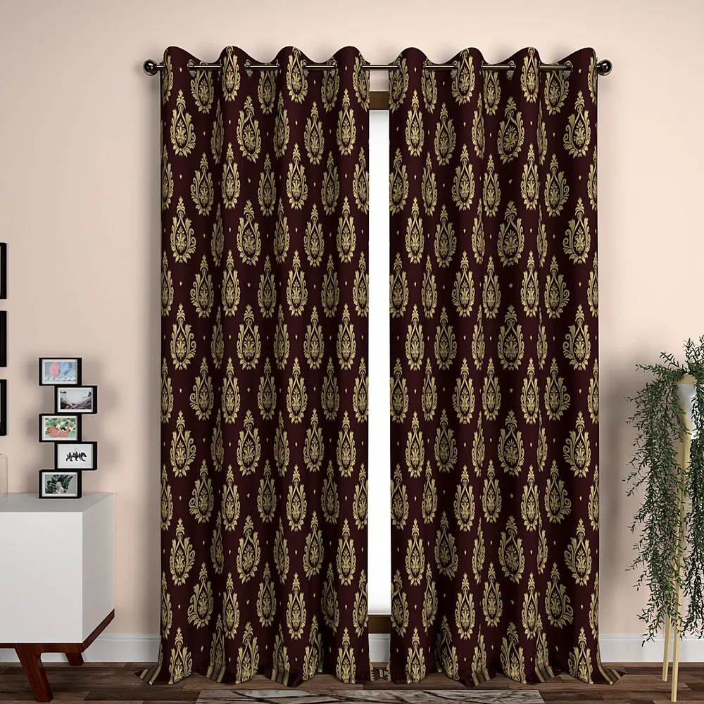 Royal Maroon Designer Door Curtain