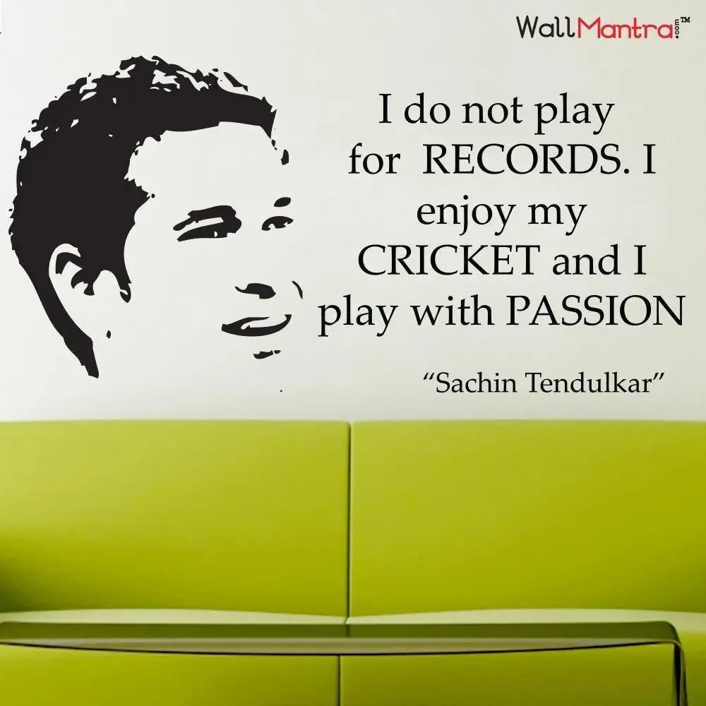 Sachin Tendulkar Quote Wall Sticker