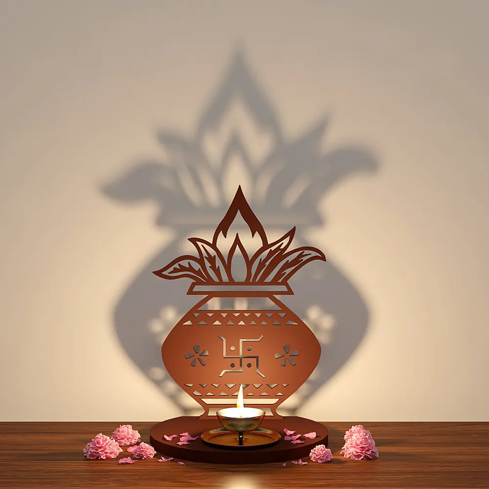 Sacred Water Vessel Shadow Tea Light Holder