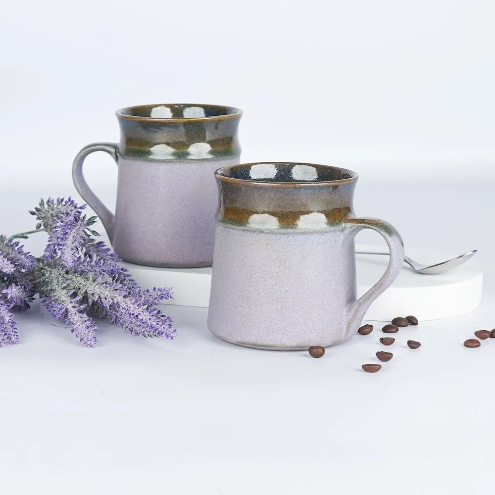 Sap Green Light Lavender Mugs