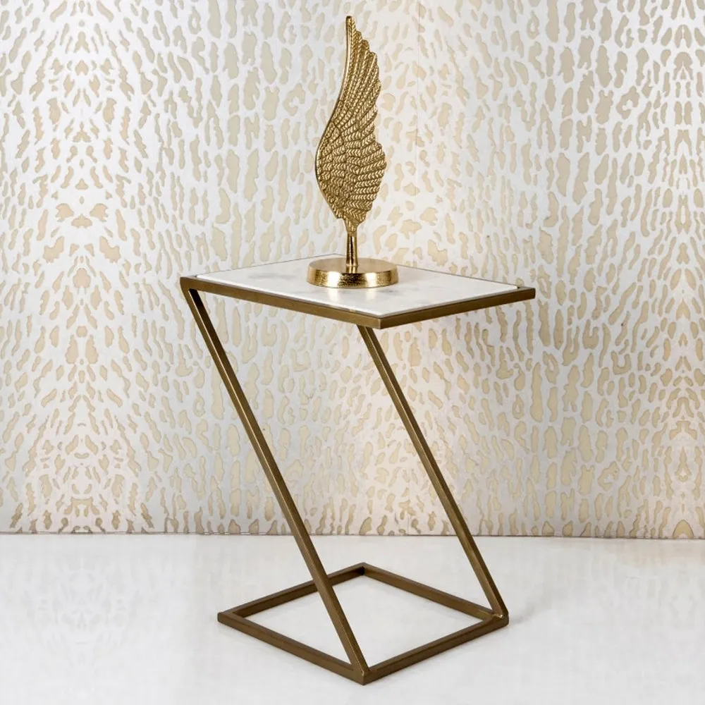 Slanting Chic Metal Side Table