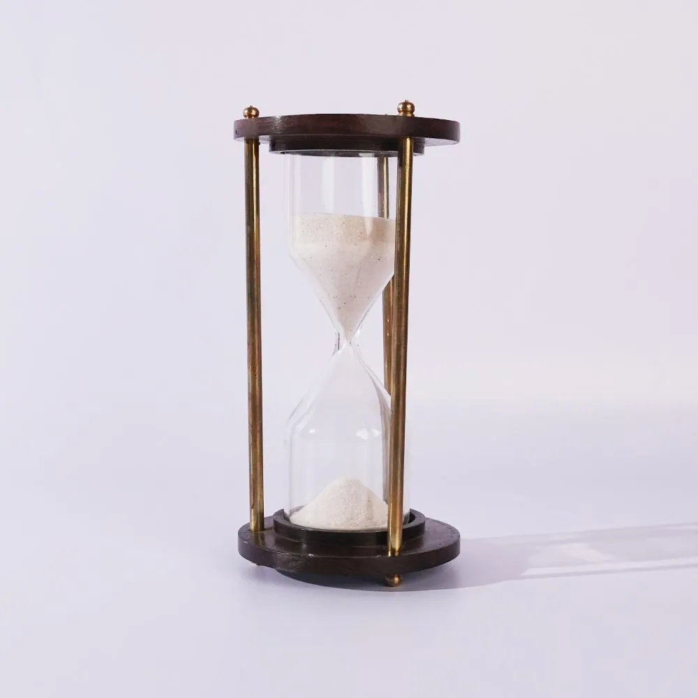 Sleek Wooden Hour Glass