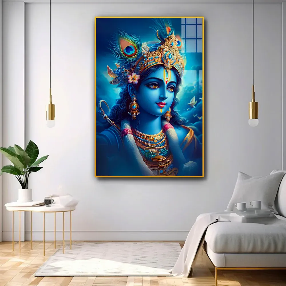 Soulful Raas of Krishna's Charm Acrylic Wall Painting
