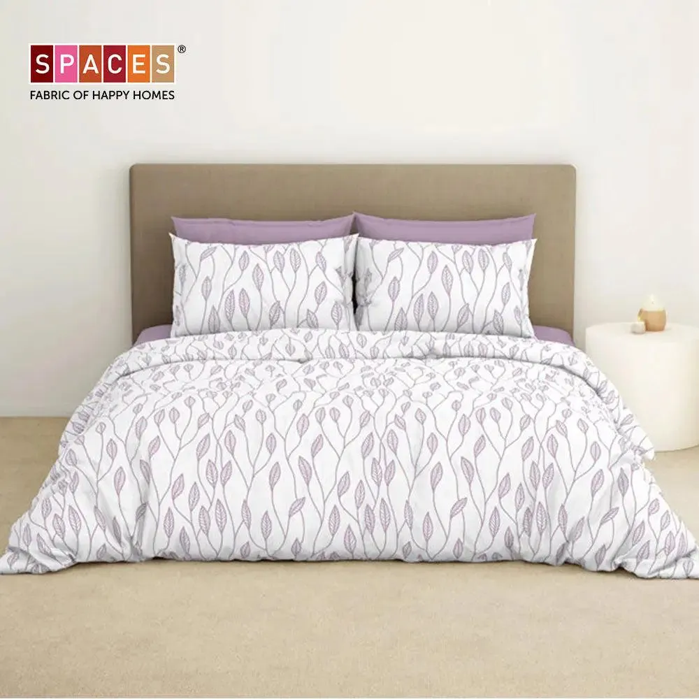 Spaces Floral Fair Orchid Everyday Premium Light Violet 100% Cotton Double Bedsheet